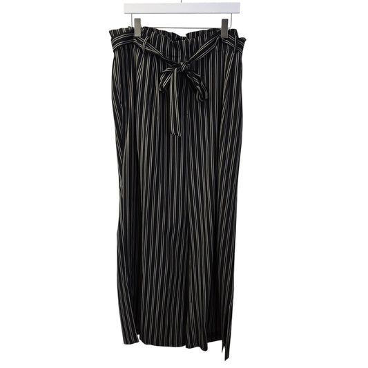 Adrianna Papell High Rise Striped Wide Leg Belted Pants Size 22W