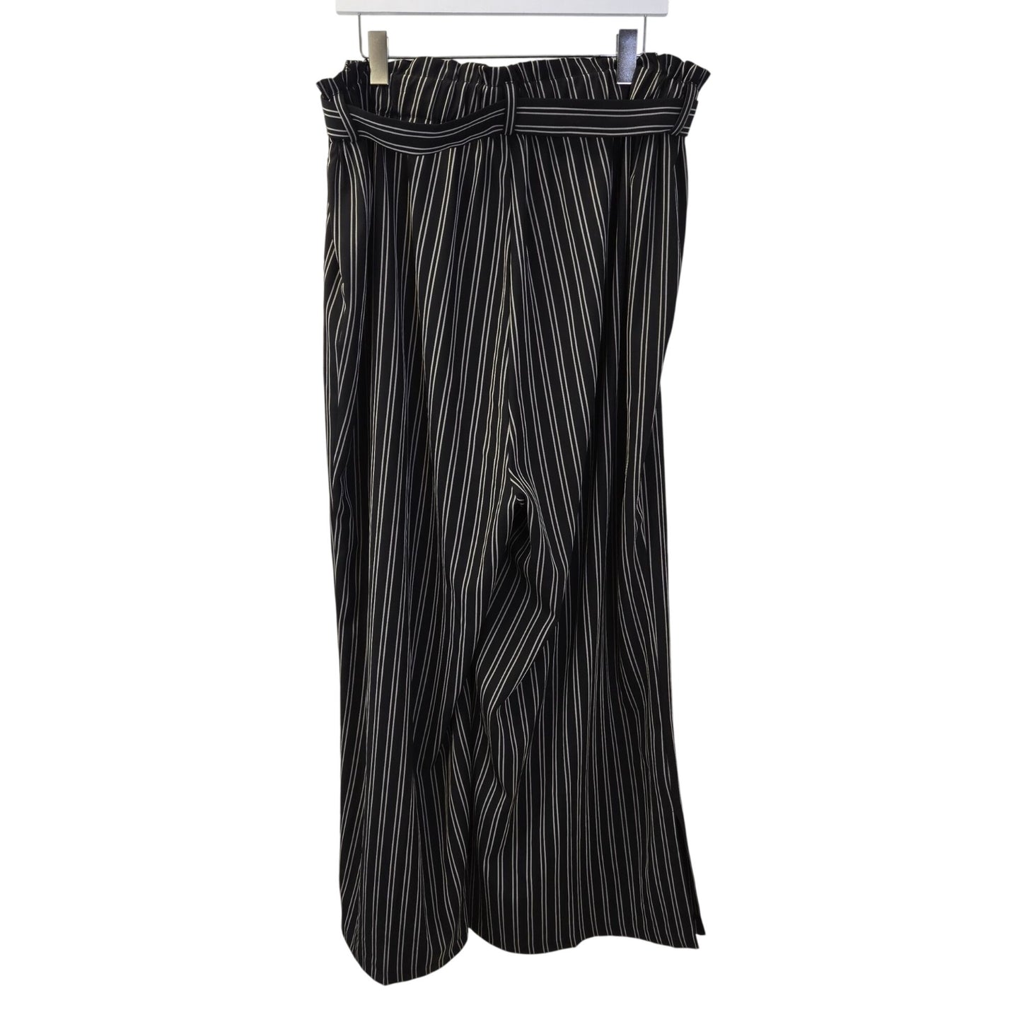 Adrianna Papell High Rise Striped Wide Leg Belted Pants Size 22W