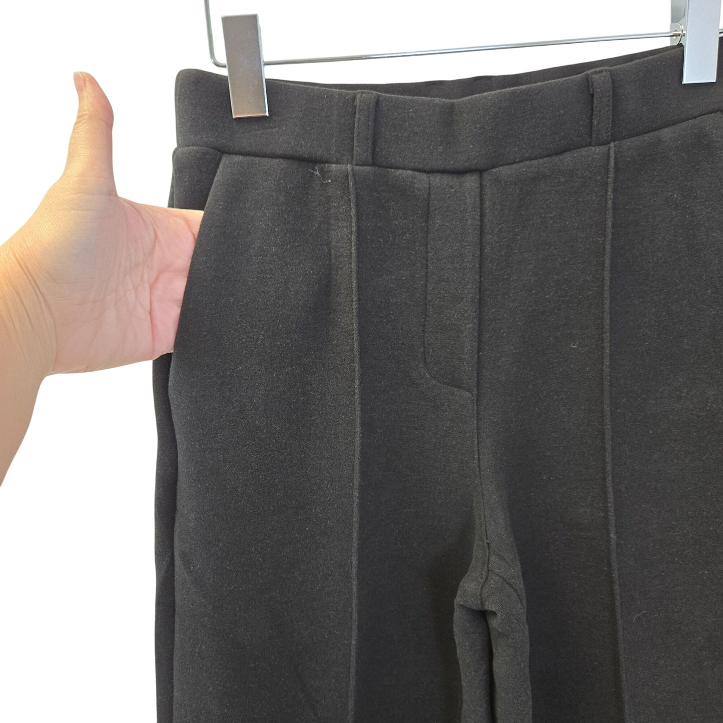 NWT OGL FuzzLuxe Wool Blend Wide Leg Seamed Pants Size Small