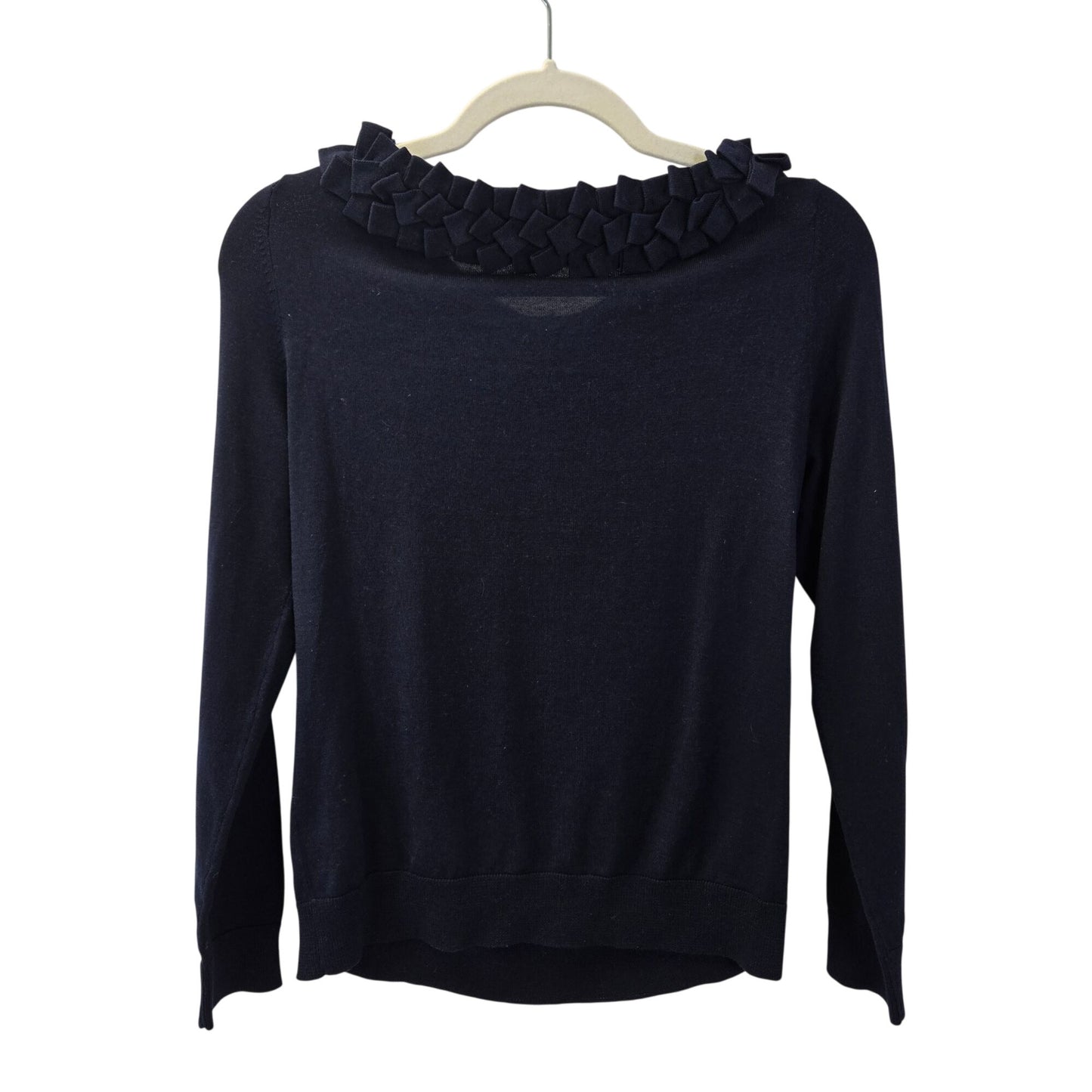 Talbots Silk Blend Embellished Collar Long Sleeve Sweater Size S Petite