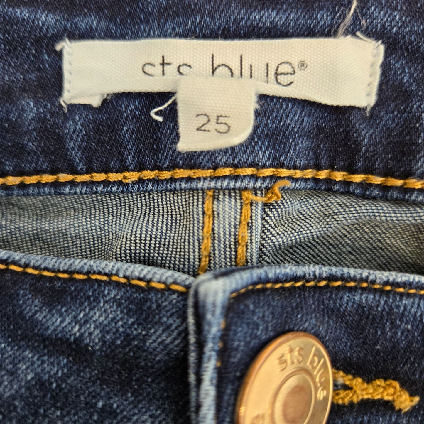 STS Blue Ellie High Rise Button Fly Distressed Jeans Size 25