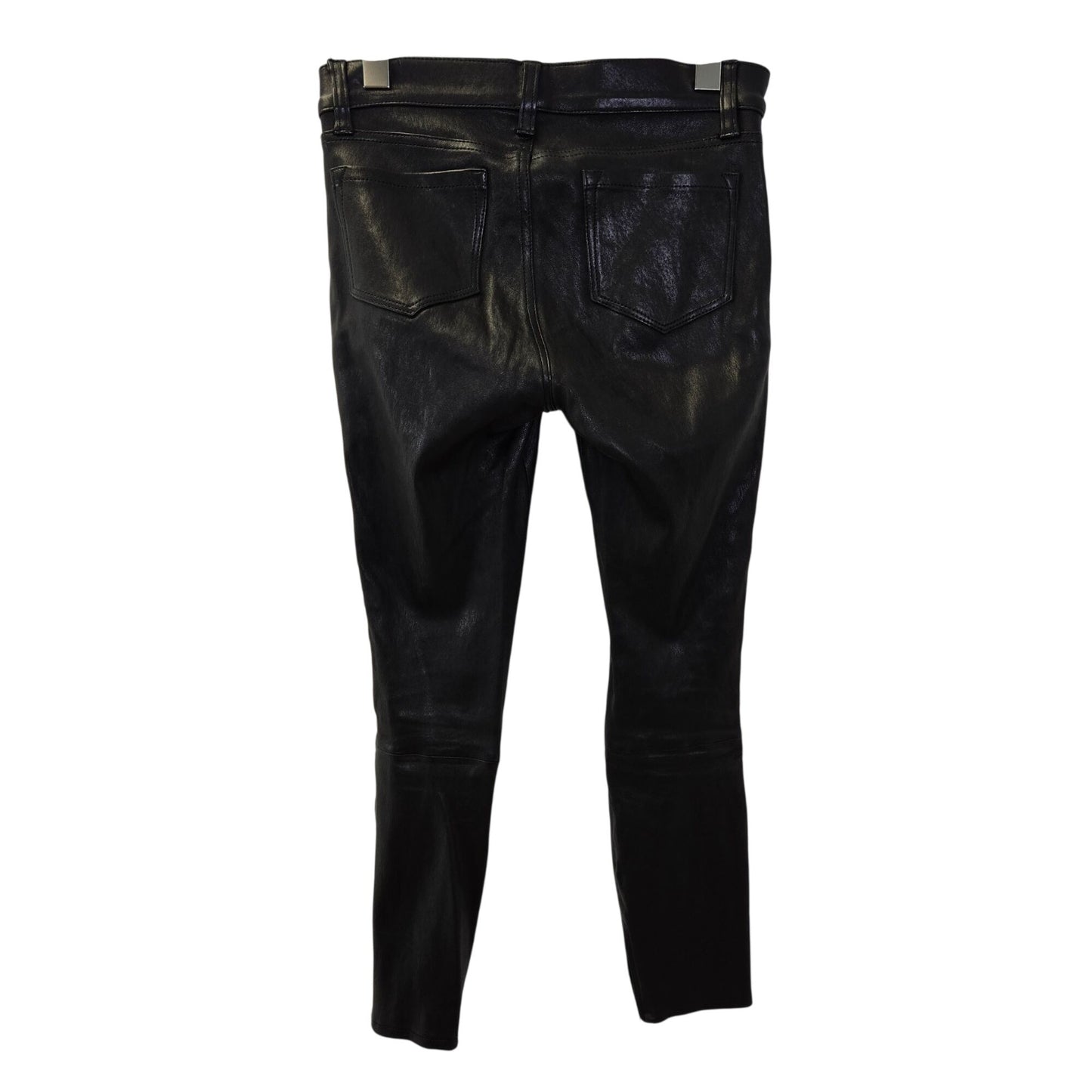 J Brand 100% Lamb Leather Skinny Zip Ankle Pants Size 26