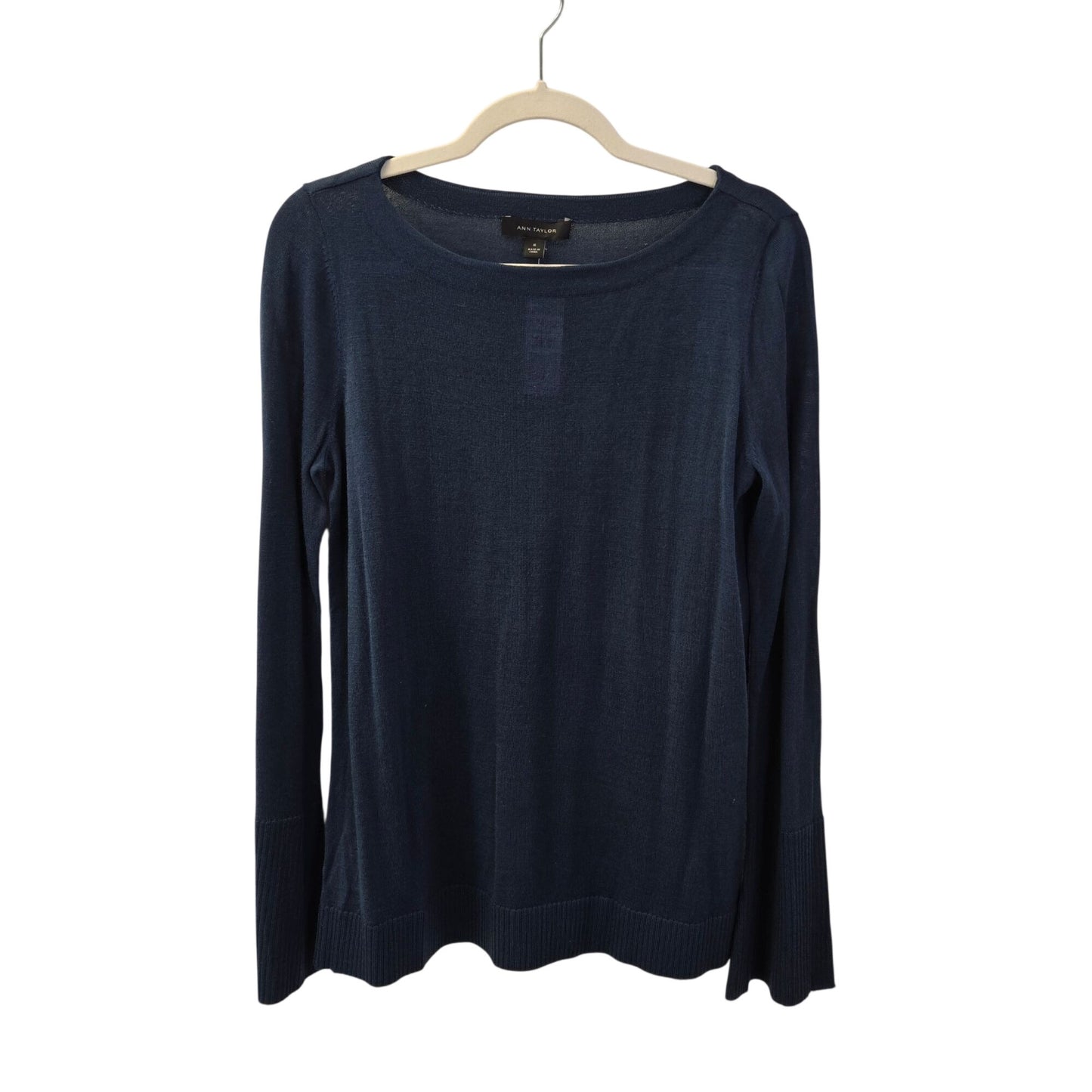 NWT Ann Taylor Lightweight Wool Blend Bell Sleeve Sweater Size Medium