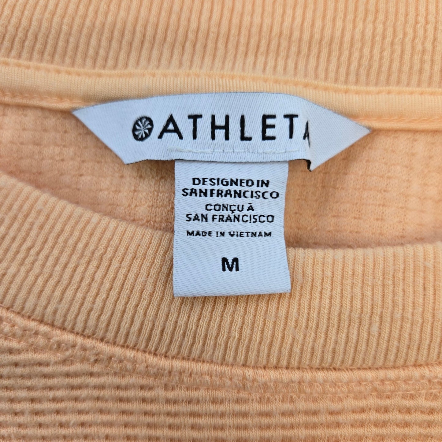 Athleta Coaster Luxe Waffle Crewneck Sweatshirt Size Medium