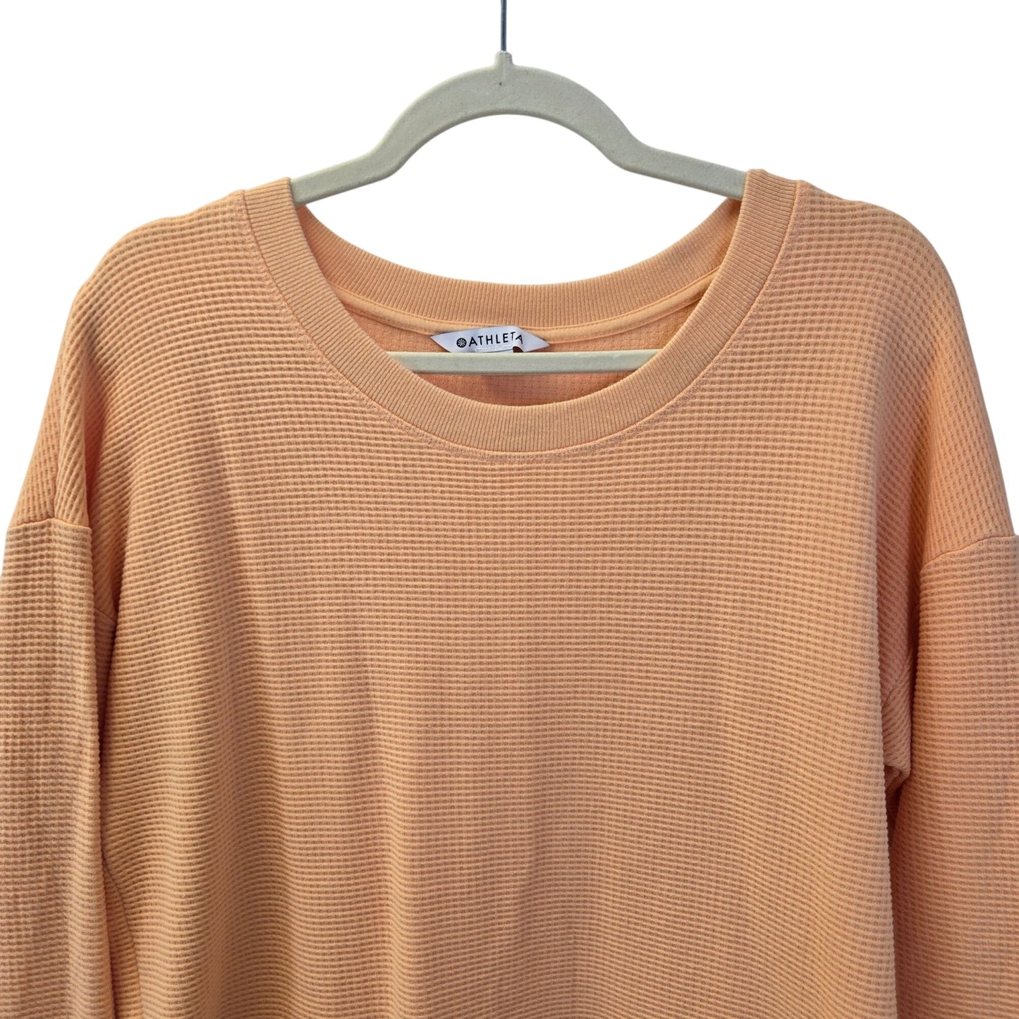 Athleta Coaster Luxe Waffle Crewneck Sweatshirt Size Medium