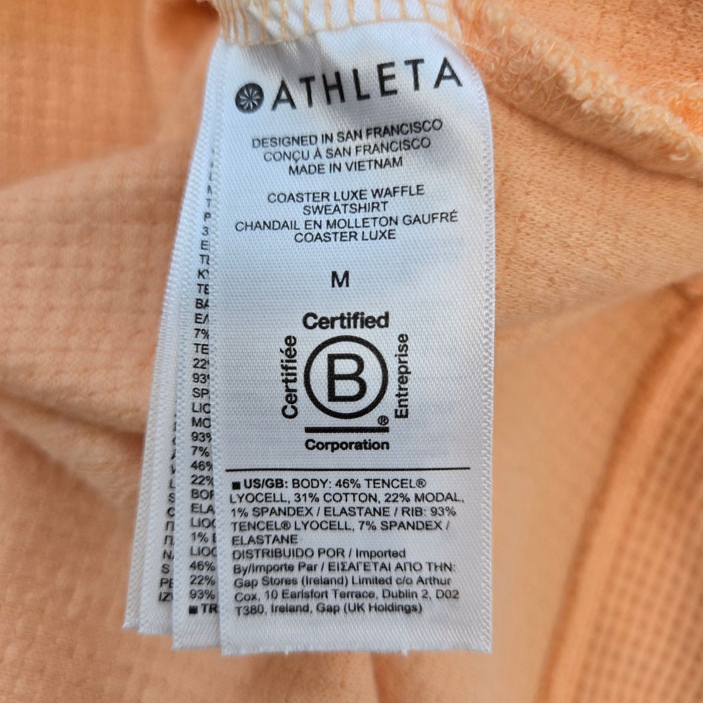 Athleta Coaster Luxe Waffle Crewneck Sweatshirt Size Medium