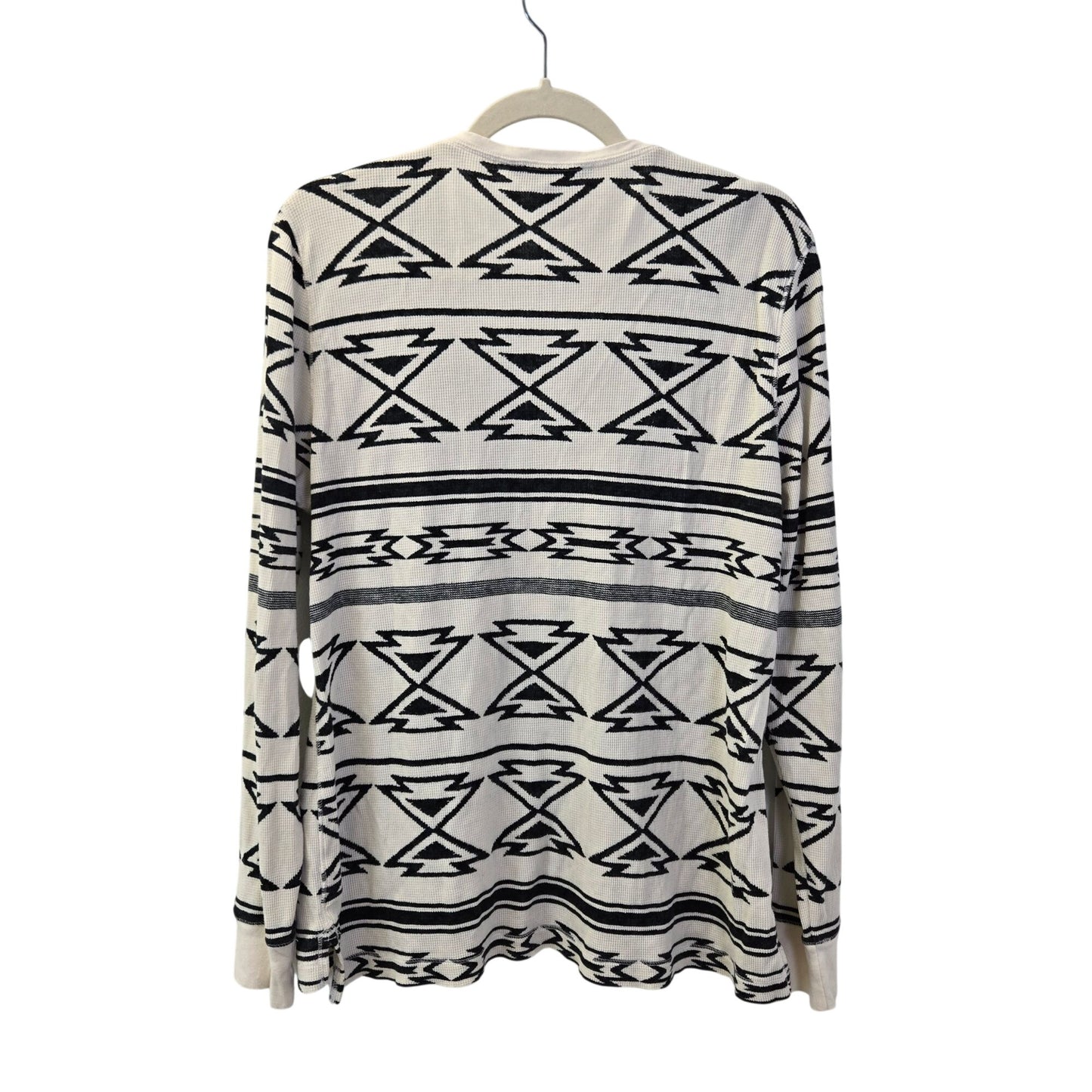 Lauren Ralph Lauren Aztec Print Waffle Knit Thermal Long Sleeve Top Size XXL