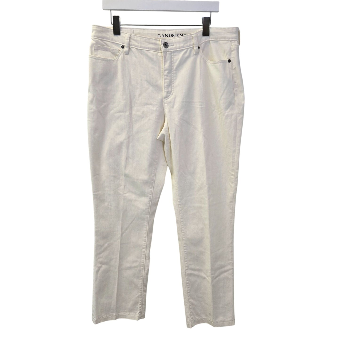 Lands' End Mid-Rise Straight Jeans Size 14