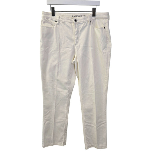 Lands' End Mid-Rise Straight Jeans Size 14