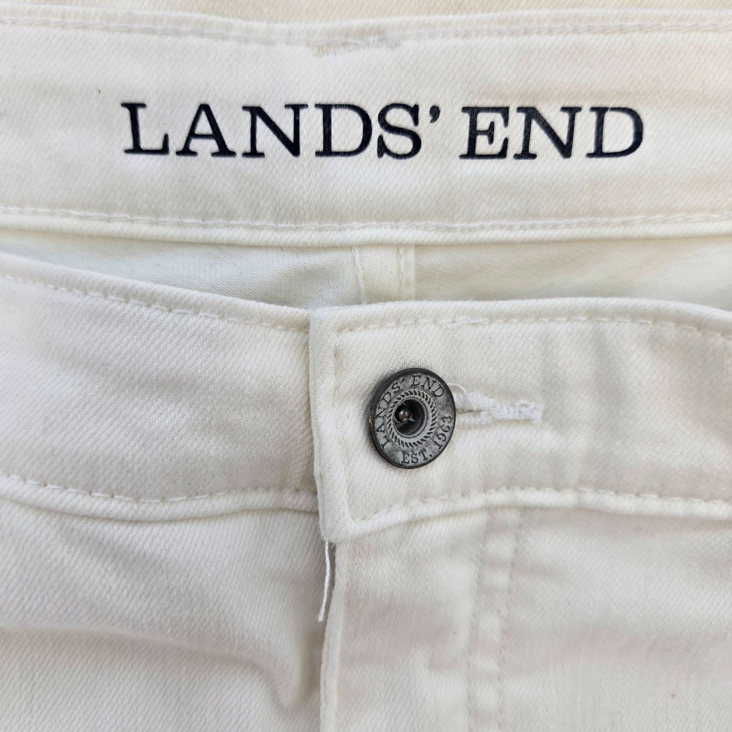 Lands' End Mid-Rise Straight Jeans Size 14