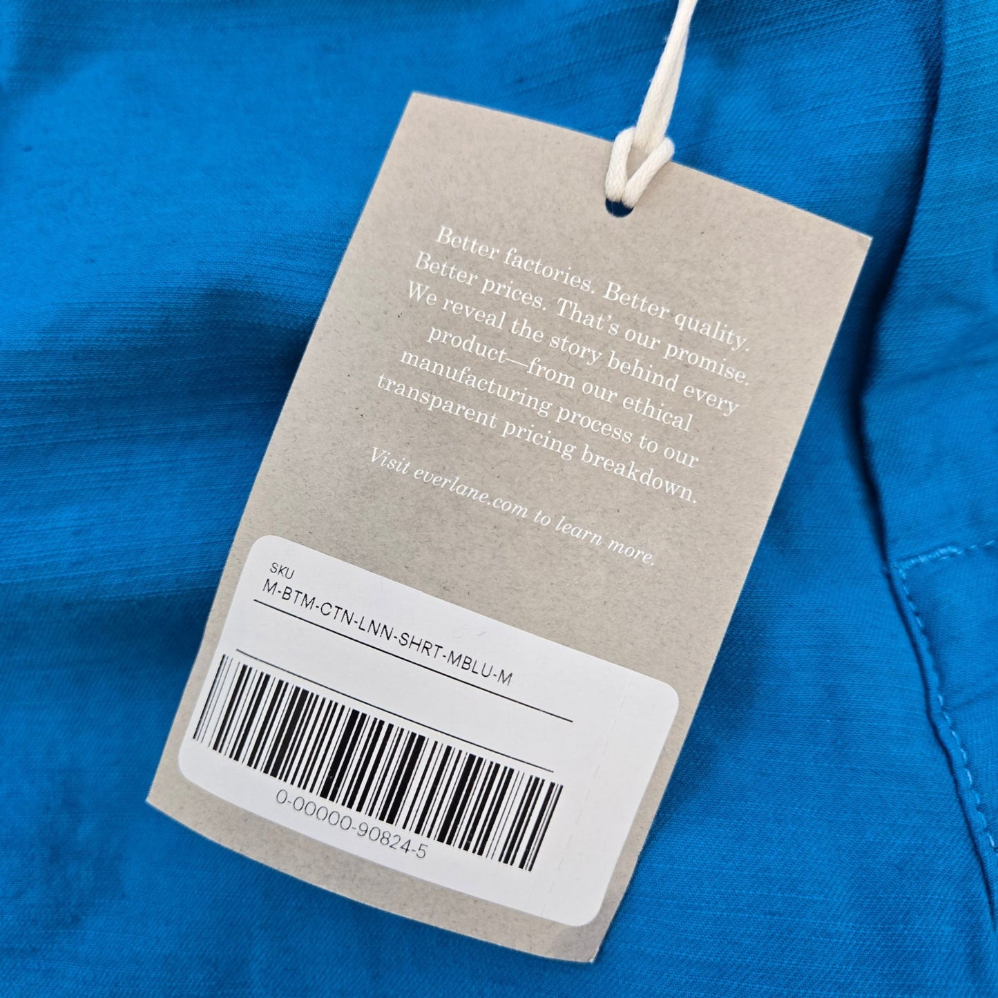 NWT Everlane Men’s Linen Blend Elastic Waist Cargo Short Size Medium