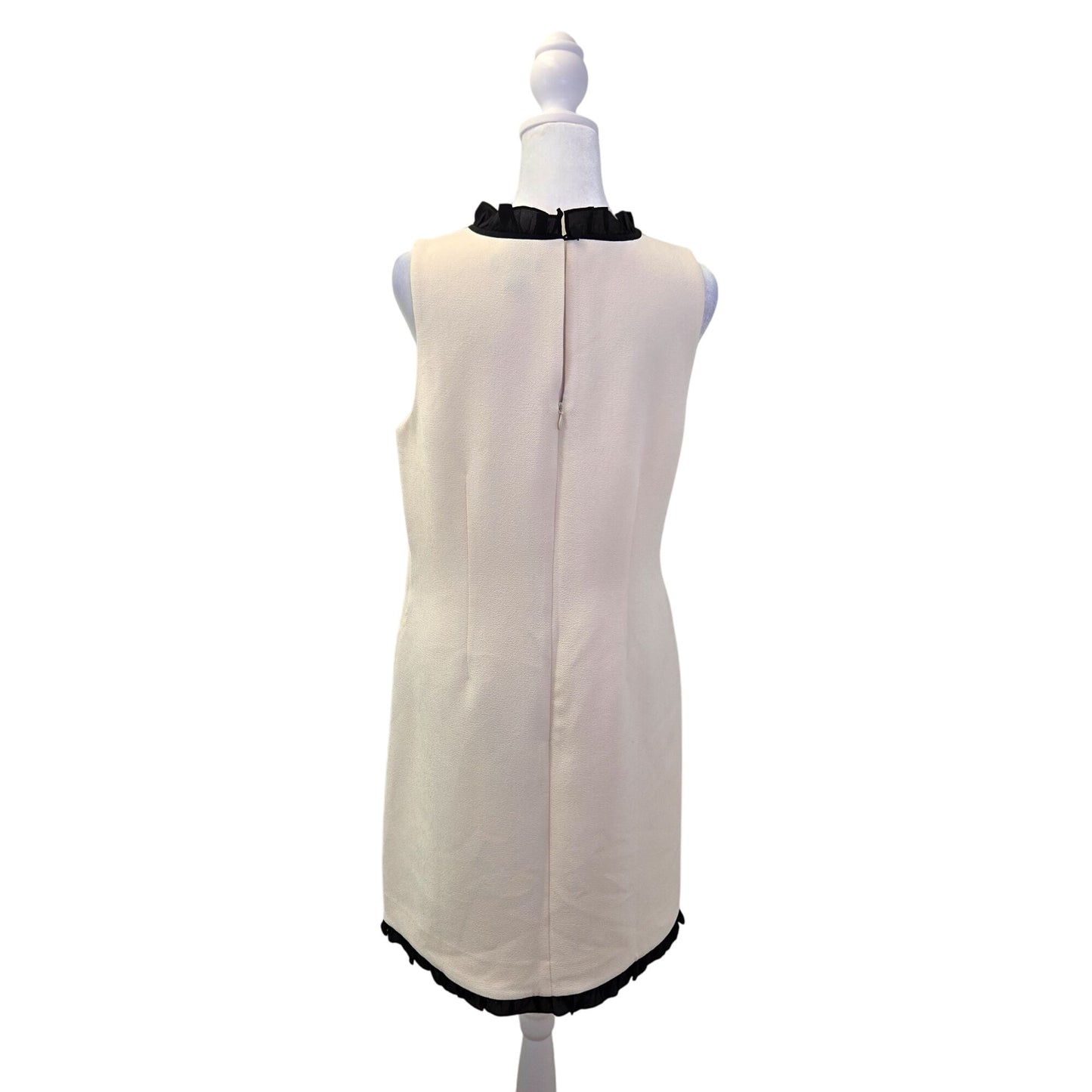 J. Crew Crepe Ruffle Trim Sleeveless Shift Dress with Pockets Size 6