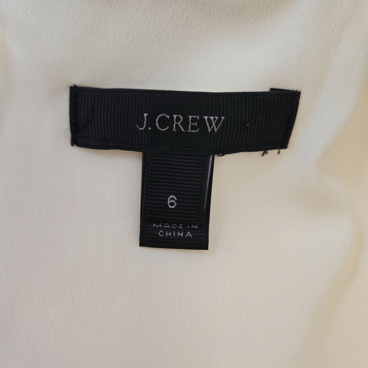 J. Crew Crepe Ruffle Trim Sleeveless Shift Dress with Pockets Size 6