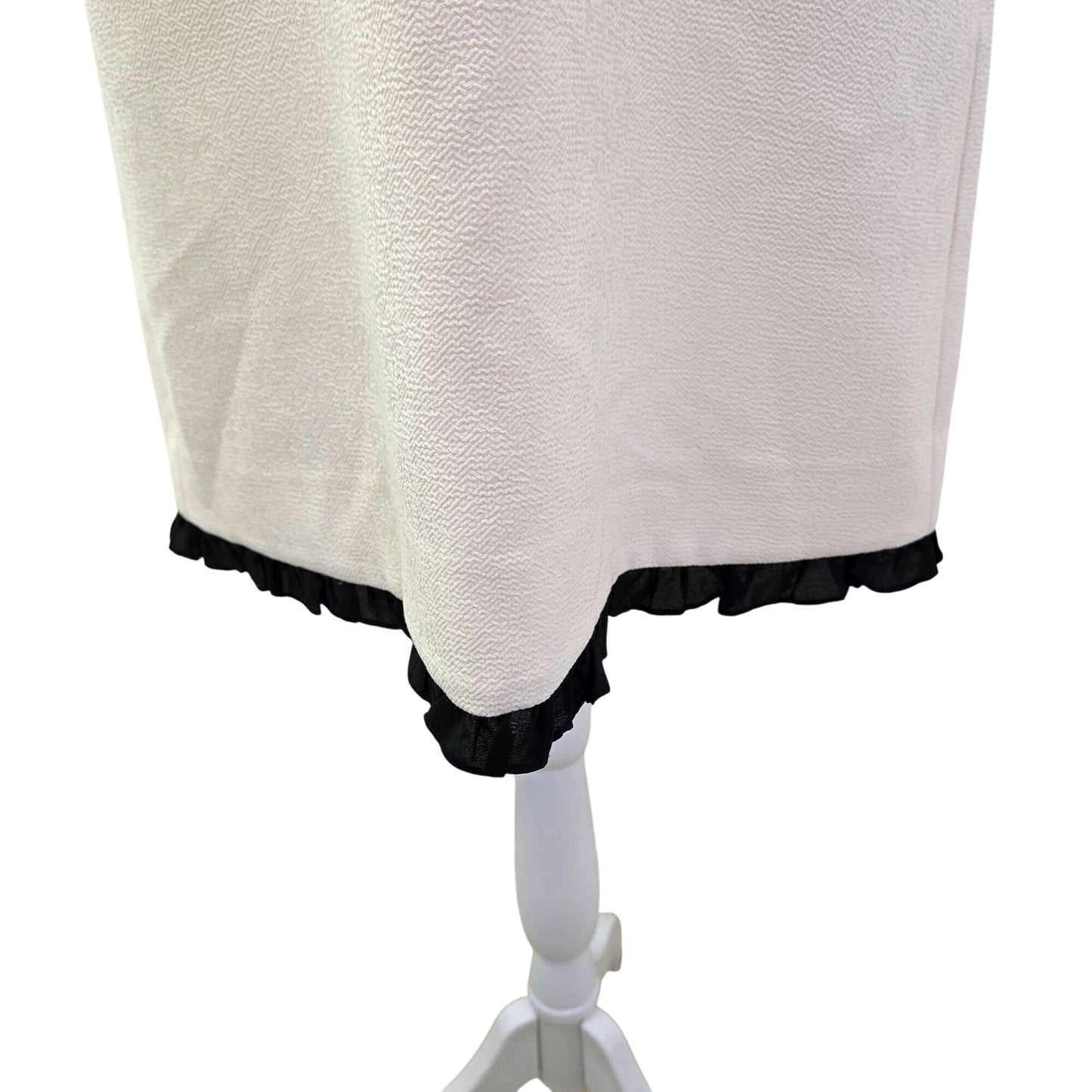 J. Crew Crepe Ruffle Trim Sleeveless Shift Dress with Pockets Size 6