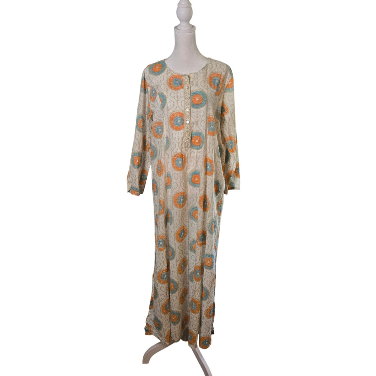 The Company Store 100% Cotton Long Sleeve Maxi Dress Size Medium