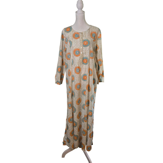 The Company Store 100% Cotton Long Sleeve Maxi Dress Size Medium