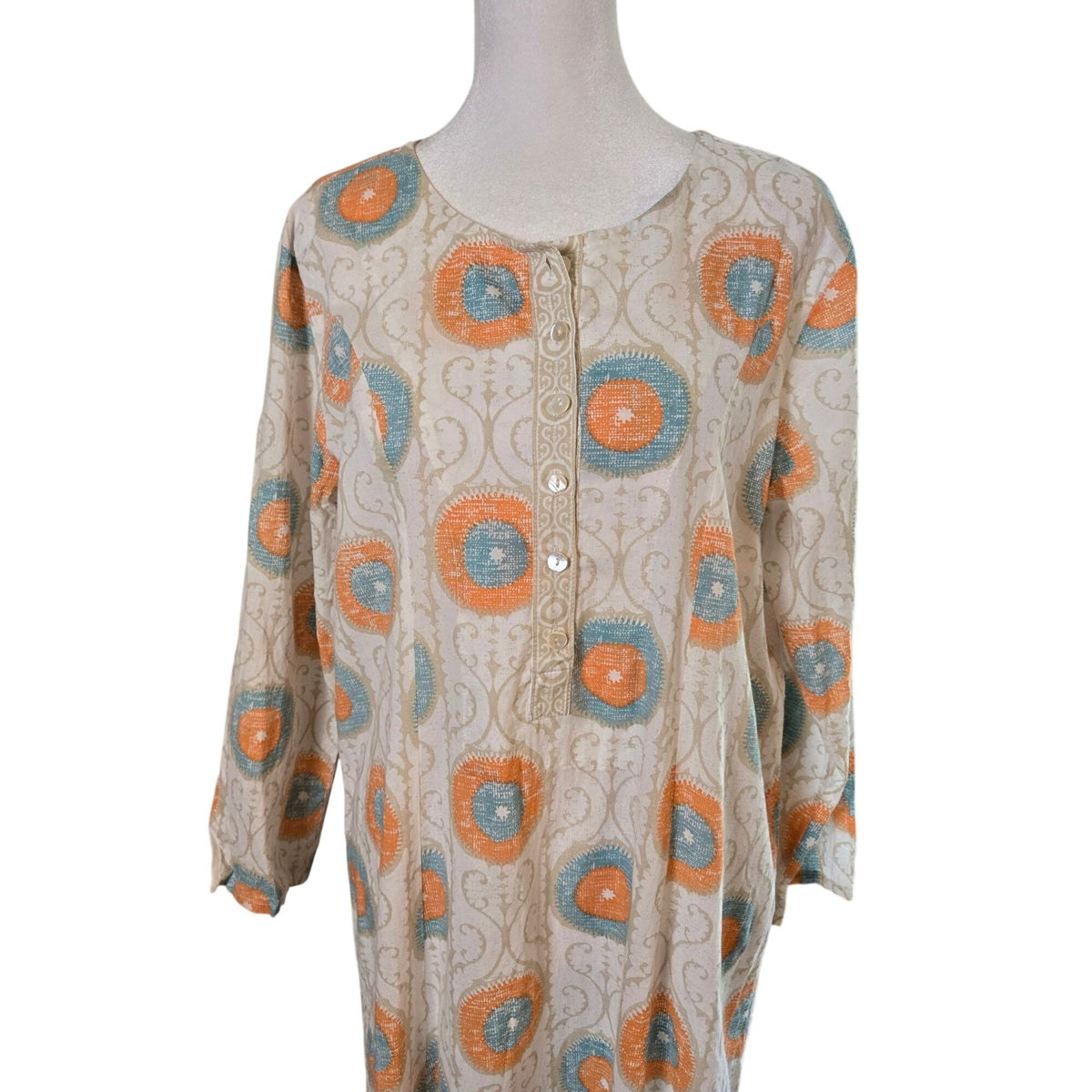 The Company Store 100% Cotton Long Sleeve Maxi Dress Size Medium
