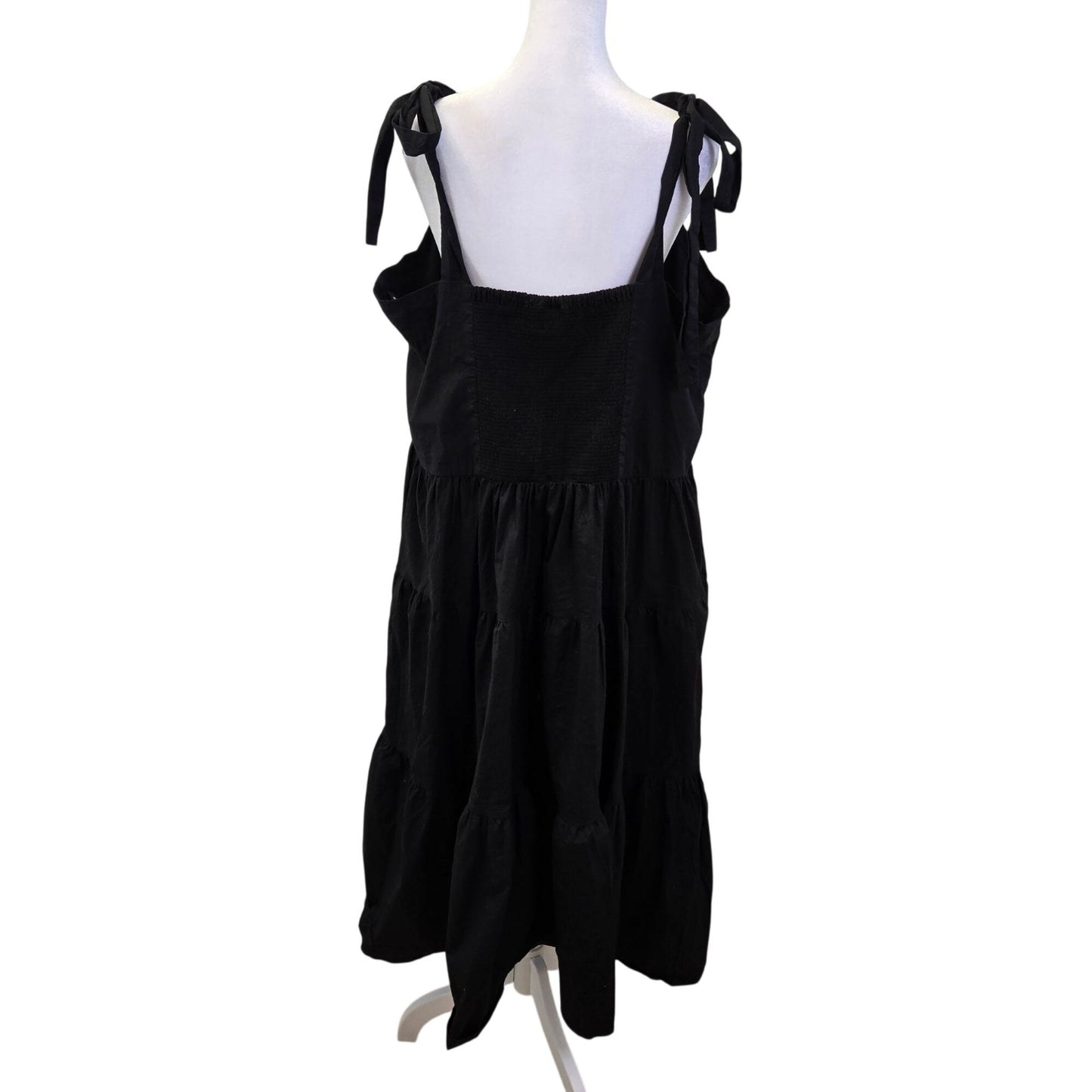 City Chic Corrine Cotton Square Neck Tiered Boho Midi Dress Size XL