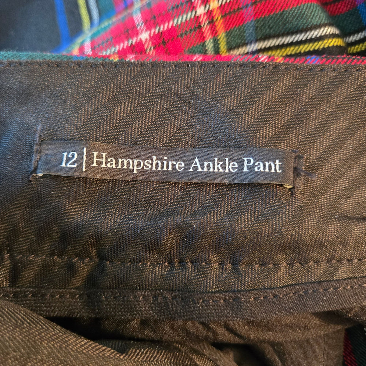 Talbots Tartan Plaid Wool Blend Hampshire Ankle Pant Size 12