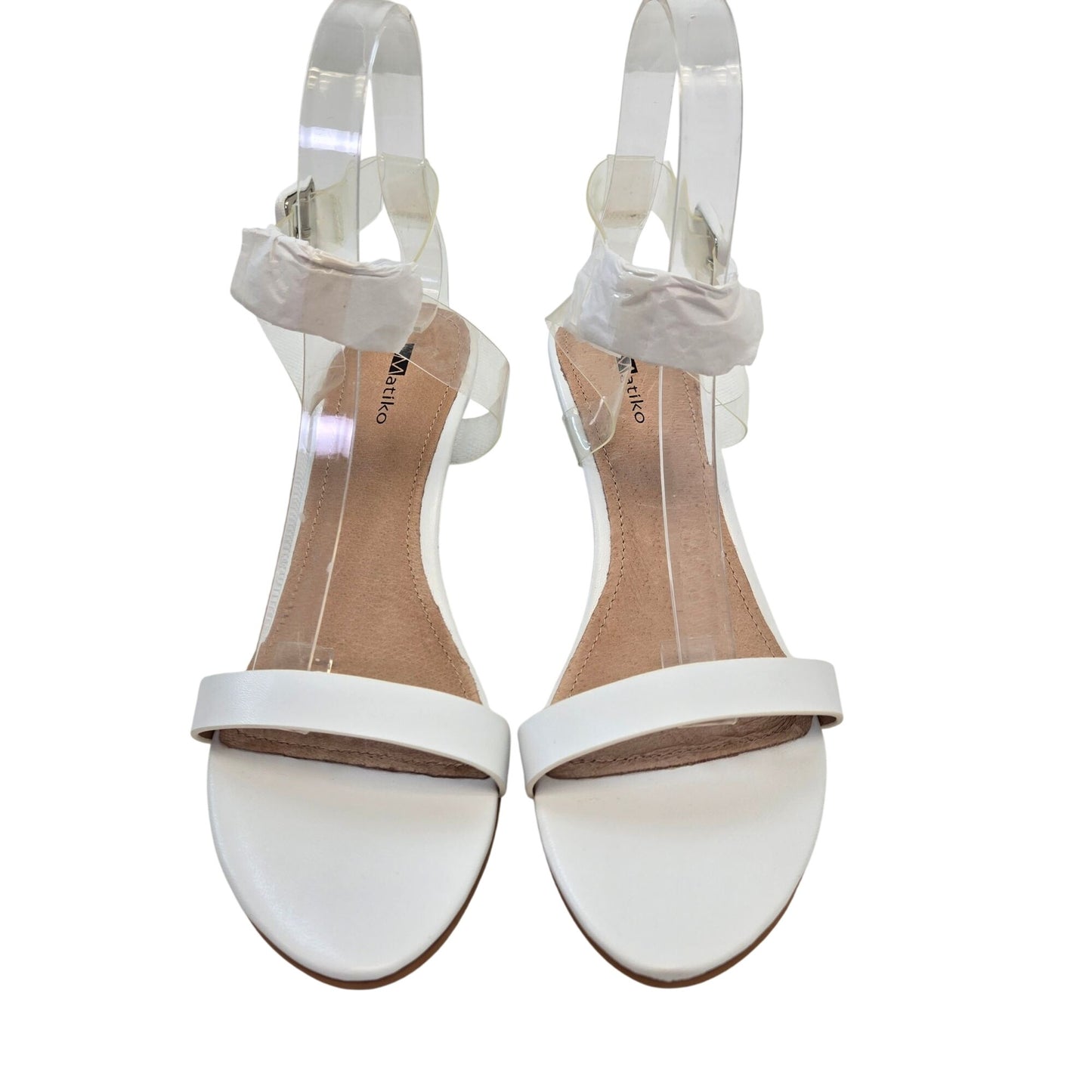 NWT/NIB Matiko Heely Clear Wedge Heel Strappy Sandal Size 39/US 8.5