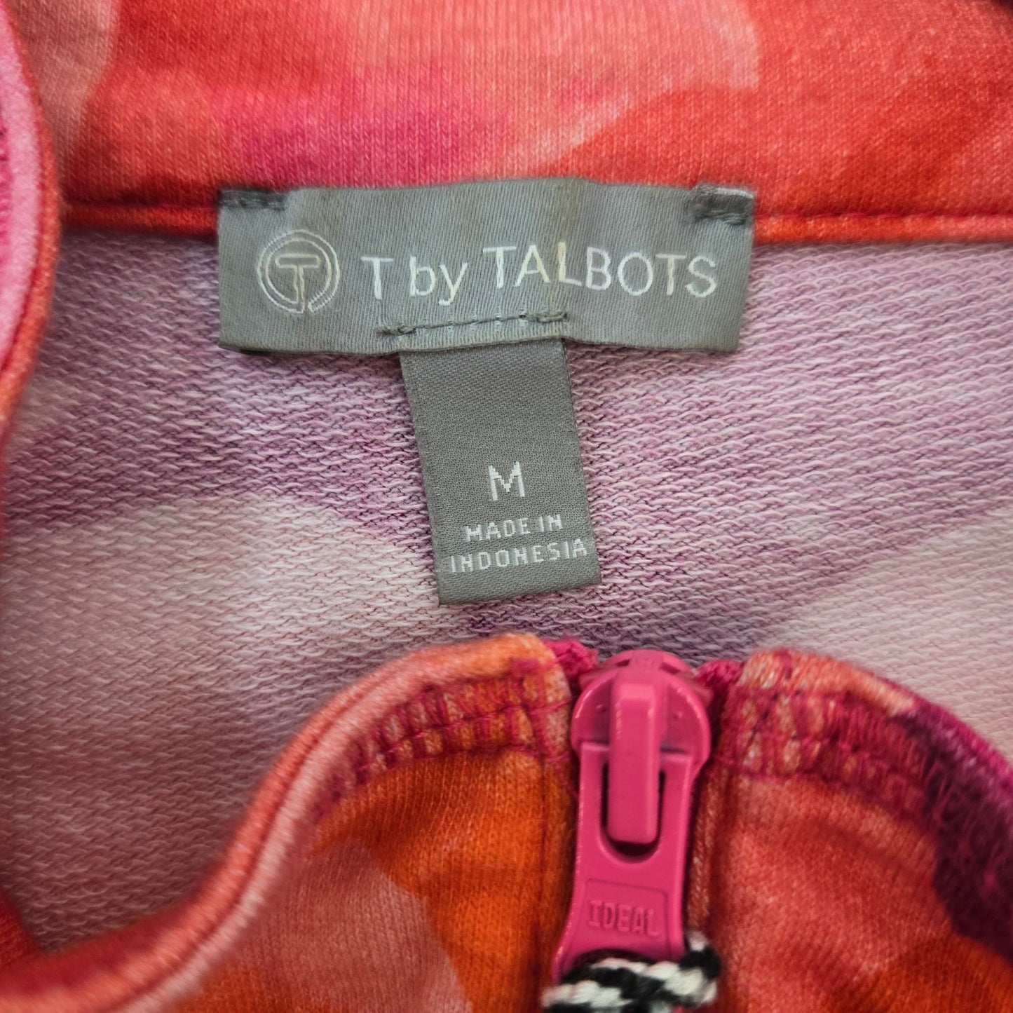 T by Talbots Classic French Terry Half-Zip Pullover Size Medium