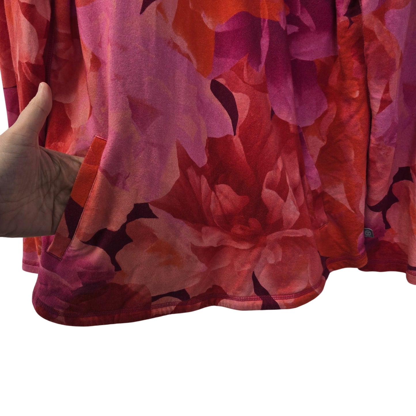 T by Talbots Classic French Terry Half-Zip Pullover Size Medium