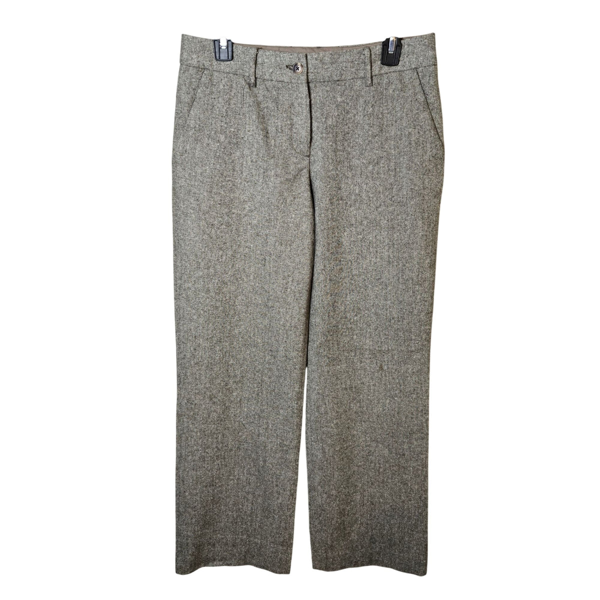 Isaac Mizrahi Wool Blend Wide Leg Tweed Trouser Pants Size 4