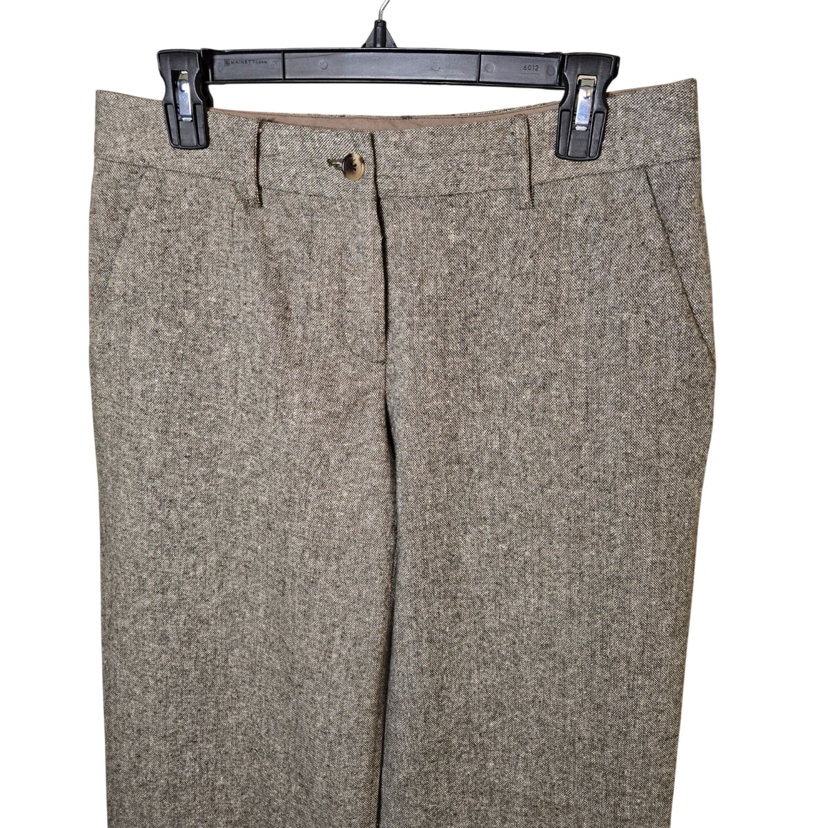 Isaac Mizrahi Wool Blend Wide Leg Tweed Trouser Pants Size 4