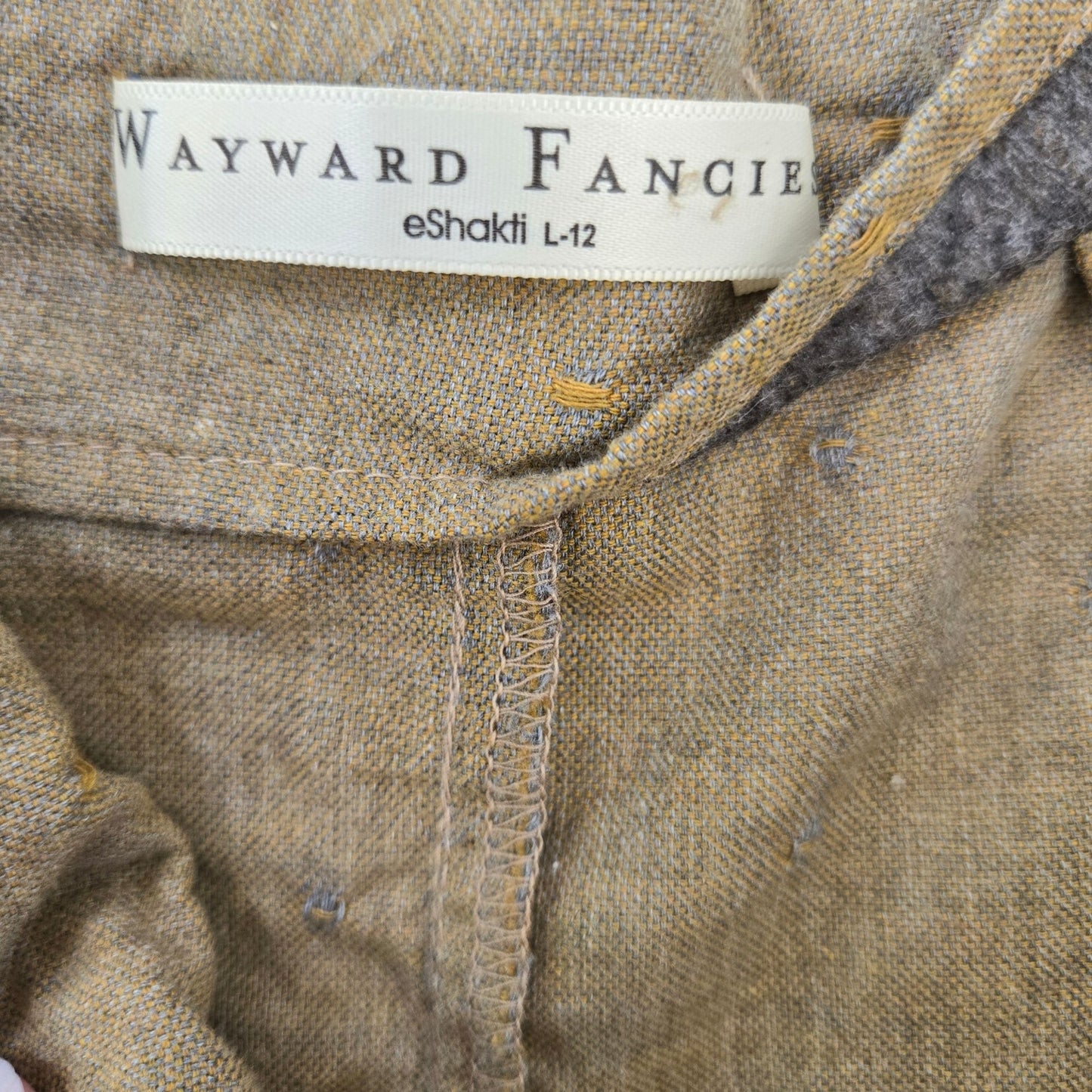 Wayward Fancies eShakti Cotton Wide Leg Paper Bag Waist Pants Size Large