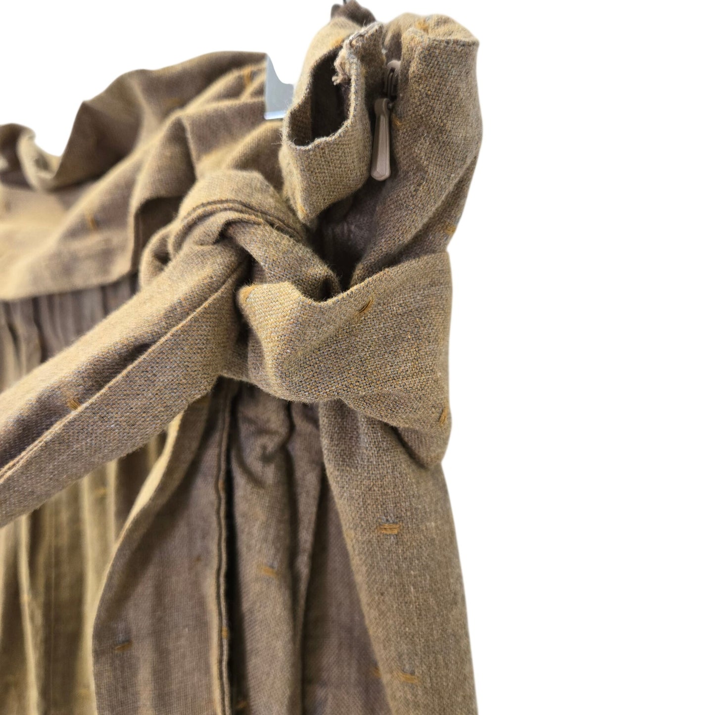 Wayward Fancies eShakti Cotton Wide Leg Paper Bag Waist Pants Size Large