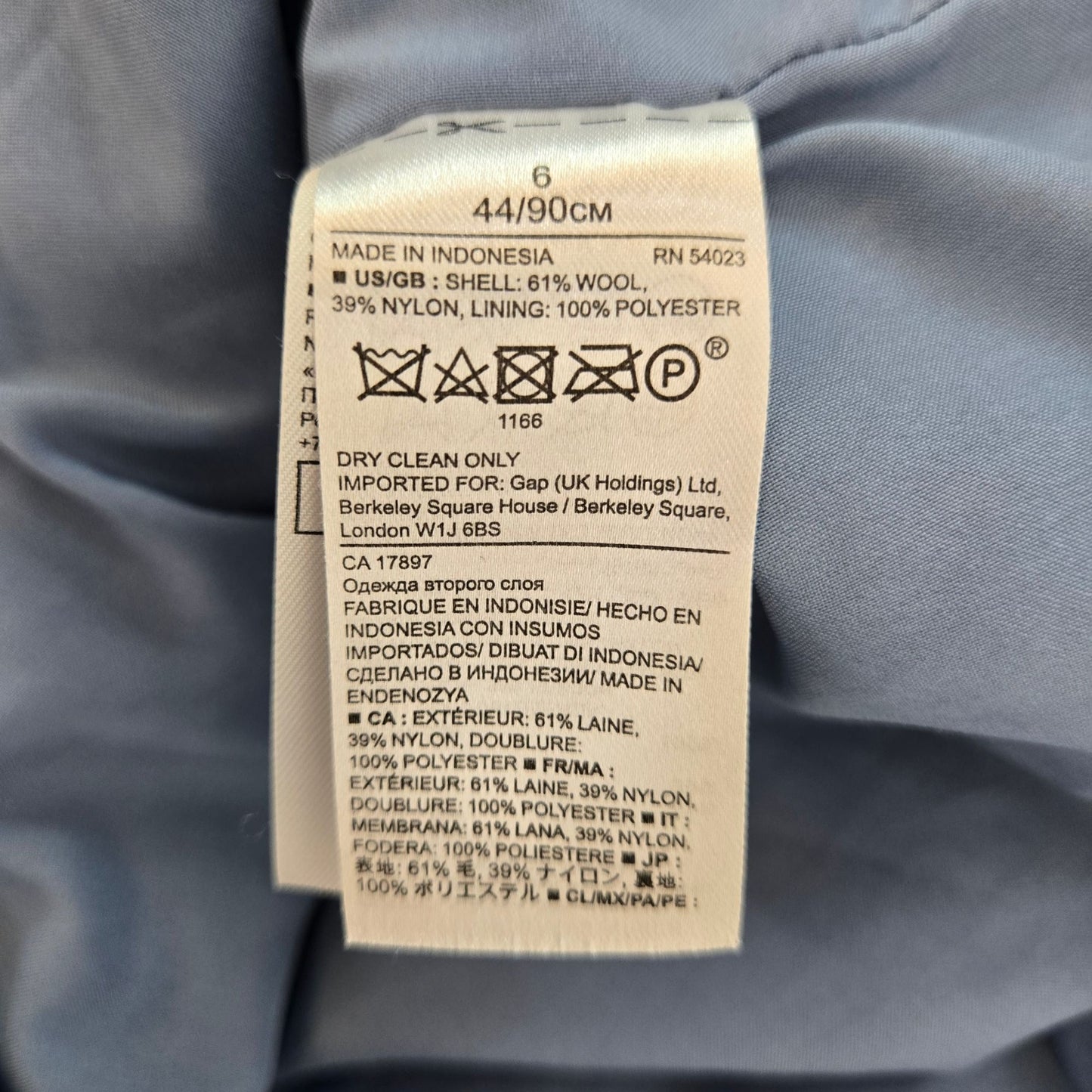 Banana Republic Wool Blend Baby Blue Shift Dress Size 6