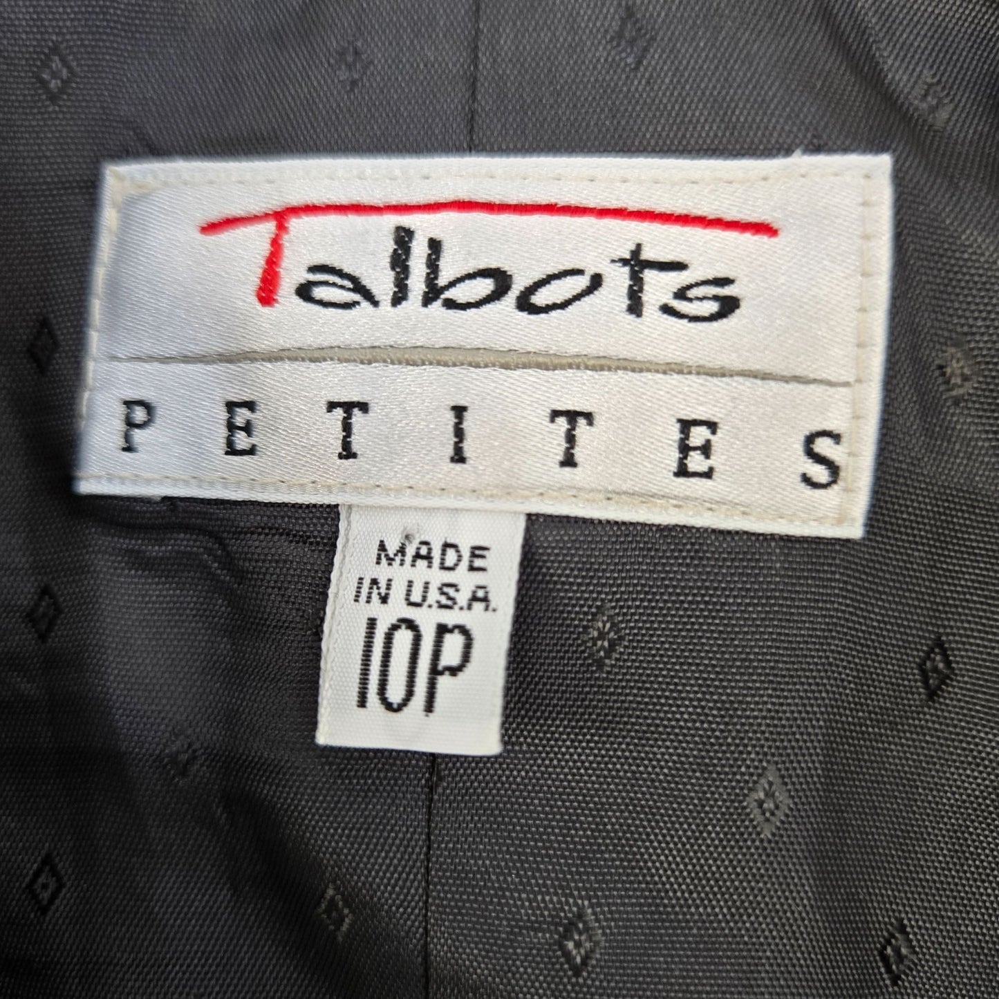 Talbots Petites 100% Wool One Button Blazer Jacket Size 10P