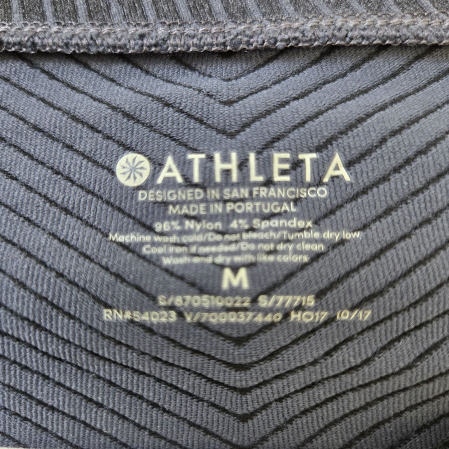 Athleta Flurry Seamless Ribbed Crewneck Activewear Top Size Medium