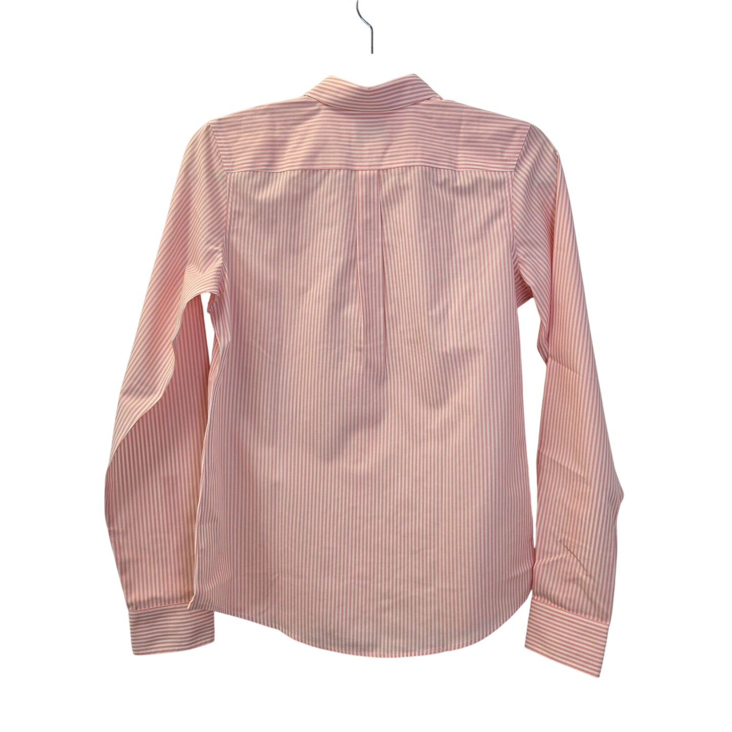 NWT UNTUCKit Marsanne-Peach Gingham Print Long Sleeve Button Down Shirt Size 0