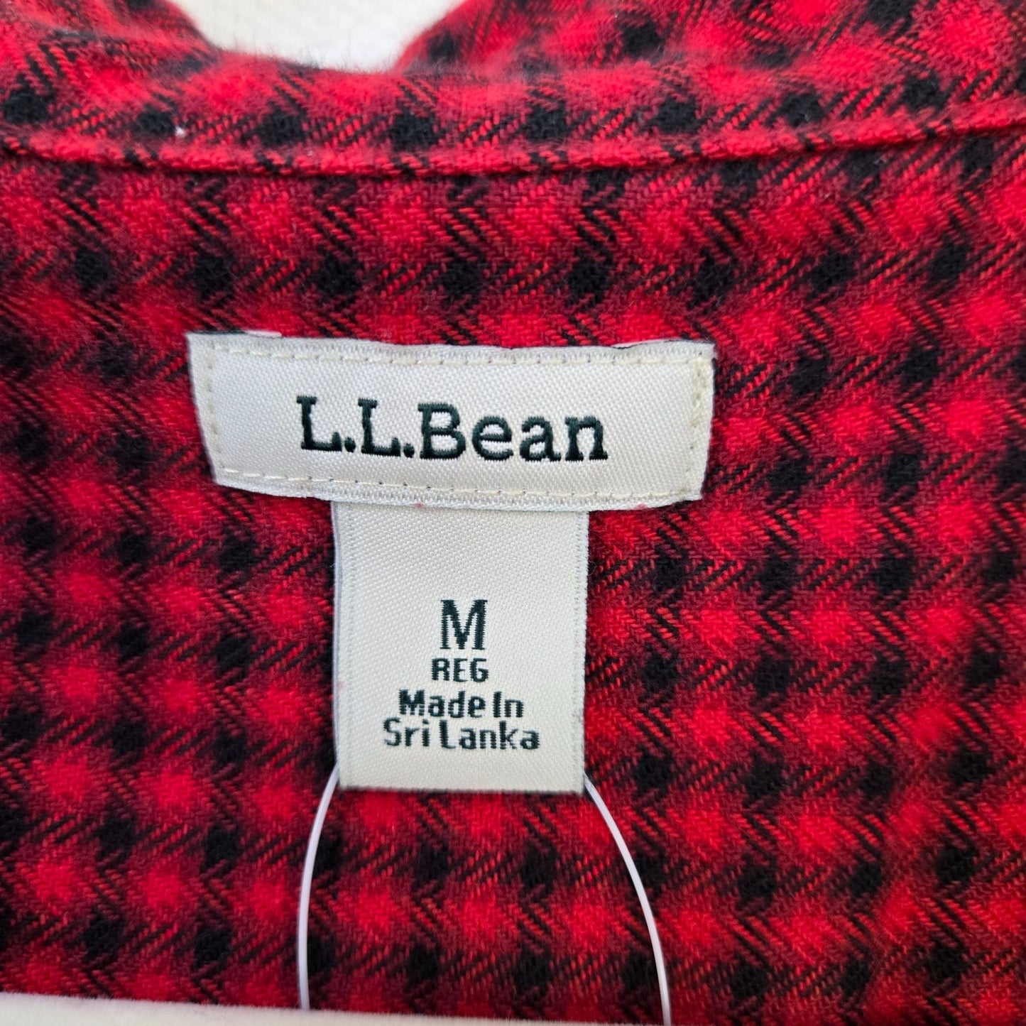 L.L. Bean Buffalo Plaid Flannel Button Down Shirt Size Medium