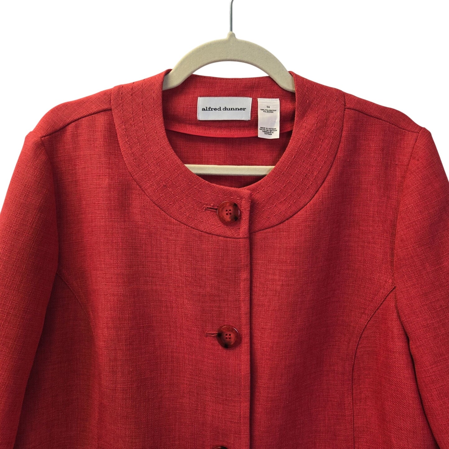 Alfred Dunner Vintage Two Piece Pant Suit Size 14