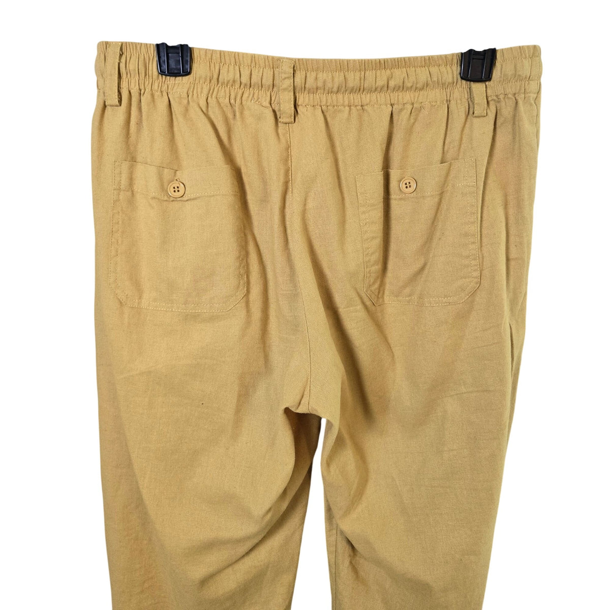 Hatand Beyond Linen Blend Straight Leg Ankle Pants Size Medium
