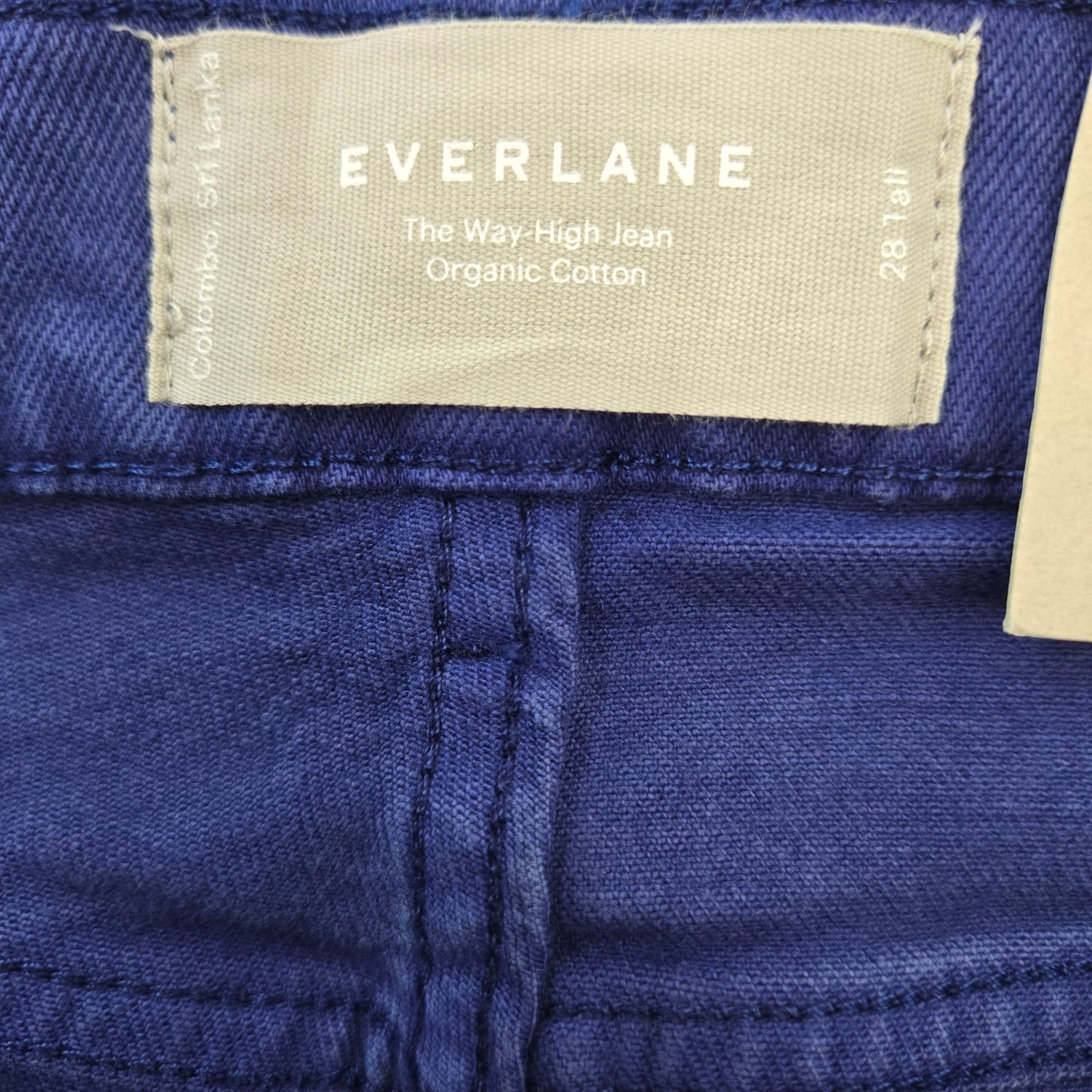 NWT Everlane The Way High Straight Jeans Size 26 Tall in Lapis Blue