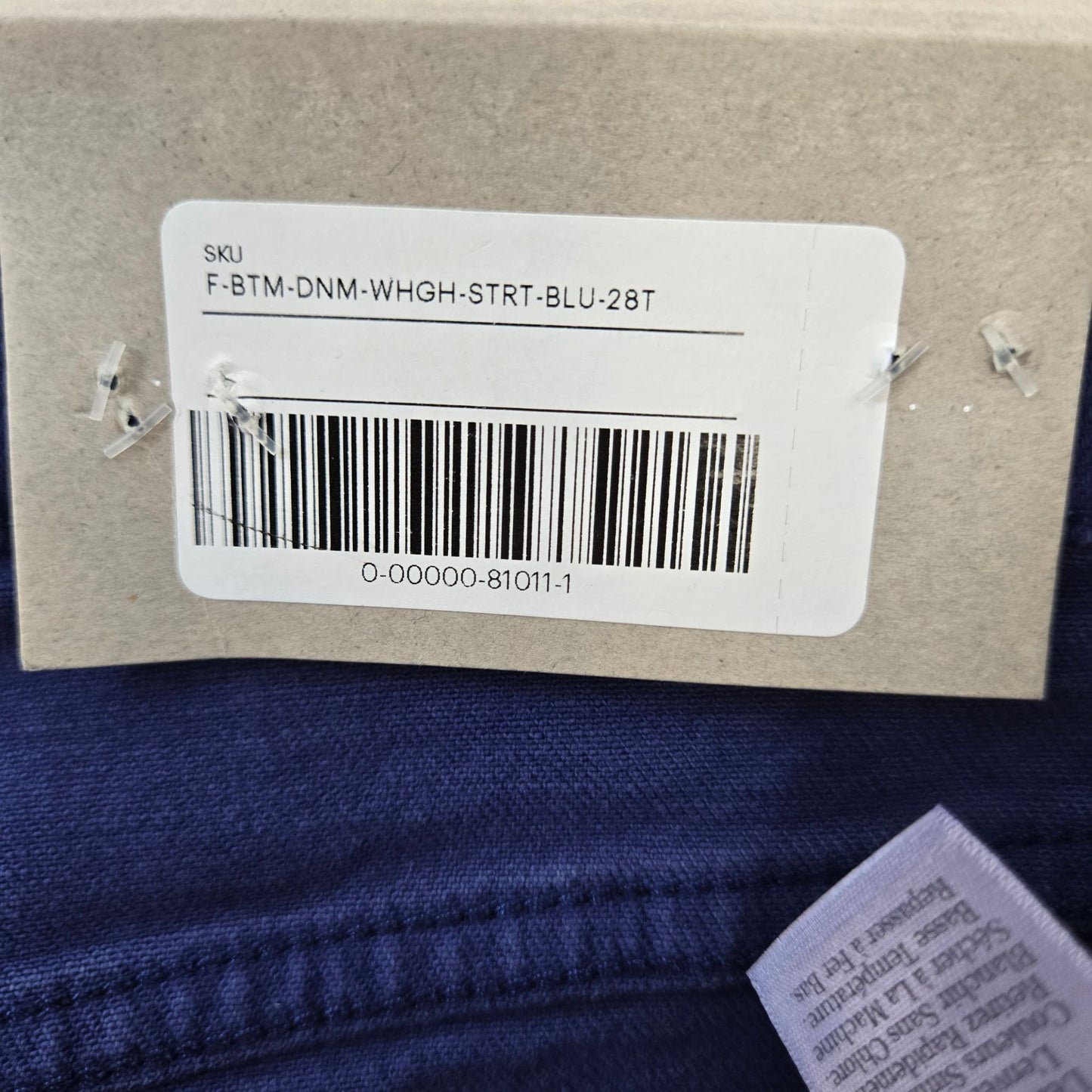 NWT Everlane The Way High Straight Jeans Size 26 Tall in Lapis Blue