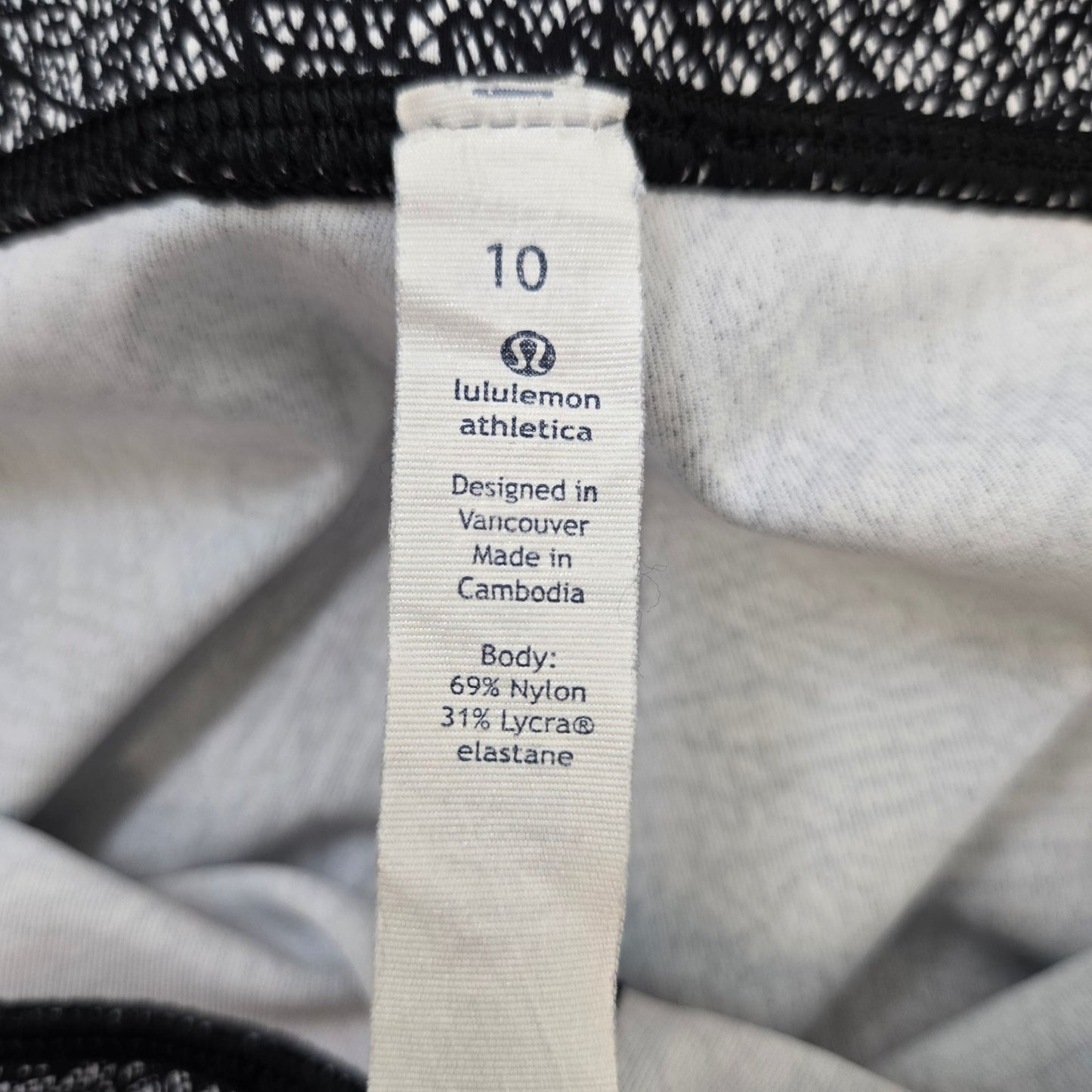 Lululemon Wunder Under in Special Edition Night View White/Black Leggings Size 10