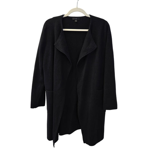 J. Crew Wool Blend Open Cardigan Longline Sweater Size Medium