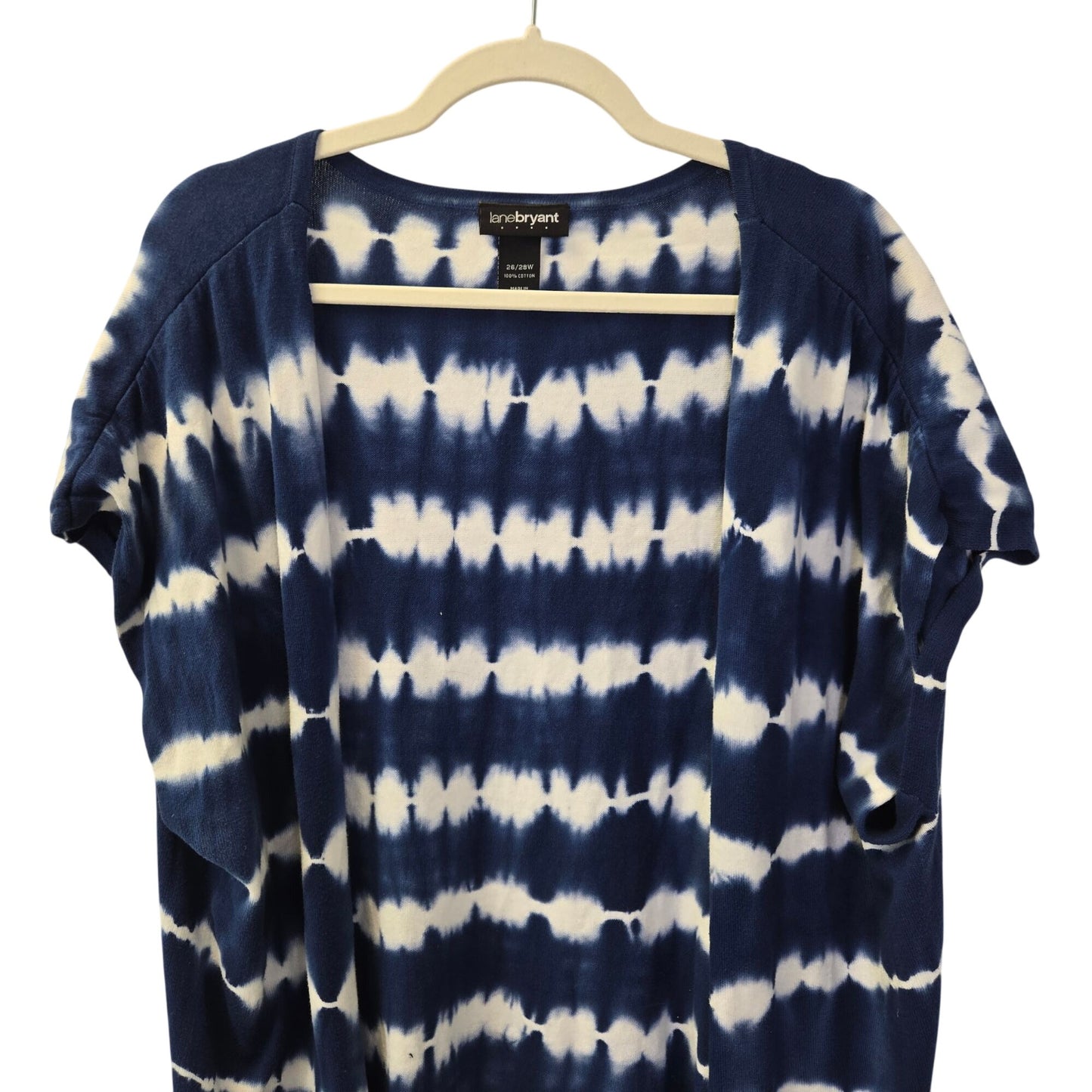 Lane Bryant Tie Dye Cap Sleeve Open Lightweight Sweater Size 26/28