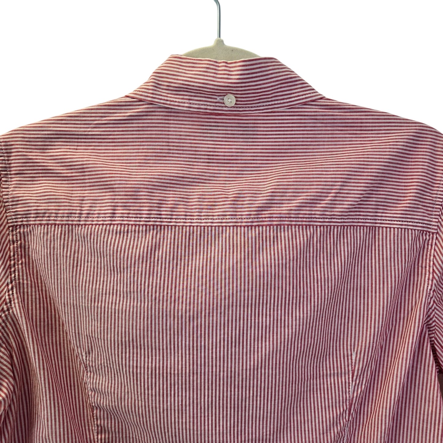 Banana Republic Factory Striped V-Neck Button Down Shirt Size Medium