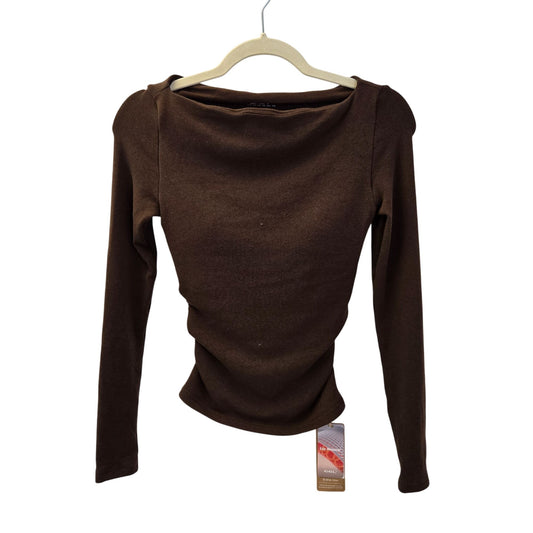 NWT OGL ProWarm Modern Side Ruched Boatneck Brami Top Size XS