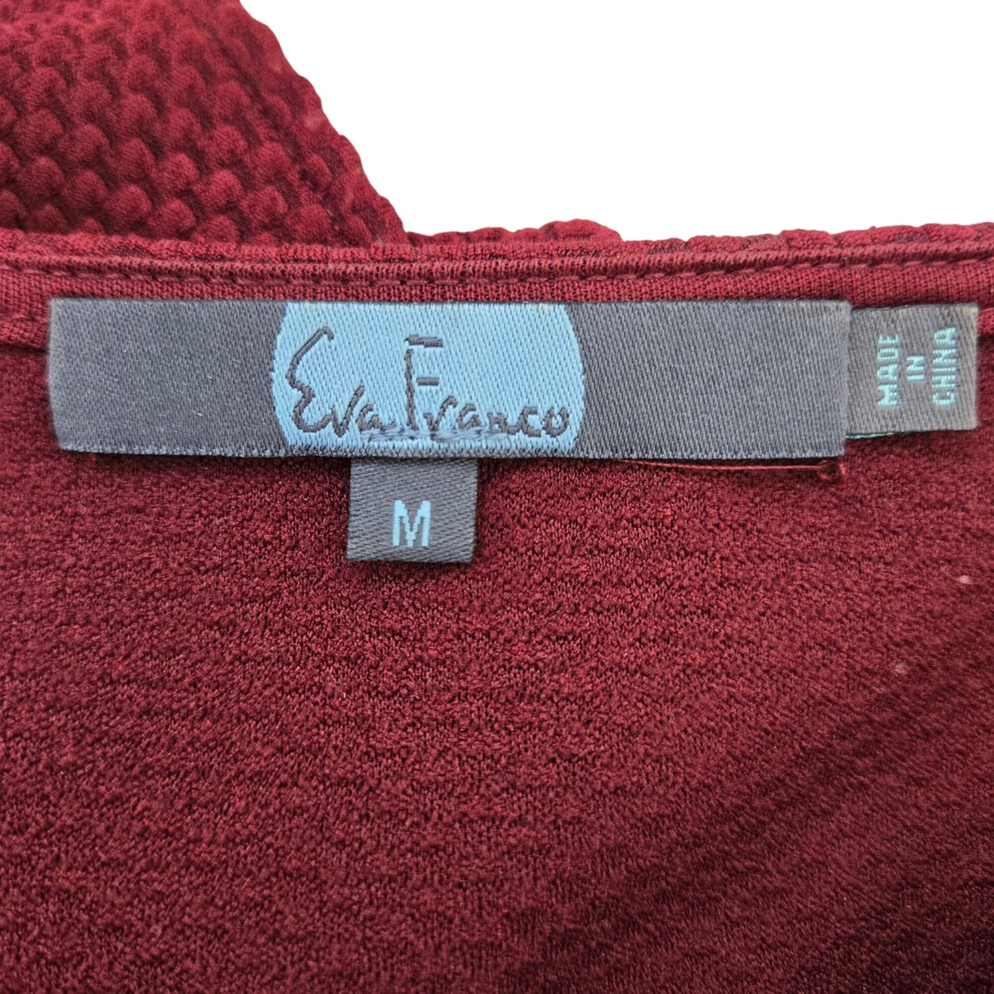 Anthropologie Eva Franco Burgundy Ruffle-Sleeve Tie-Waist Top Size Medium