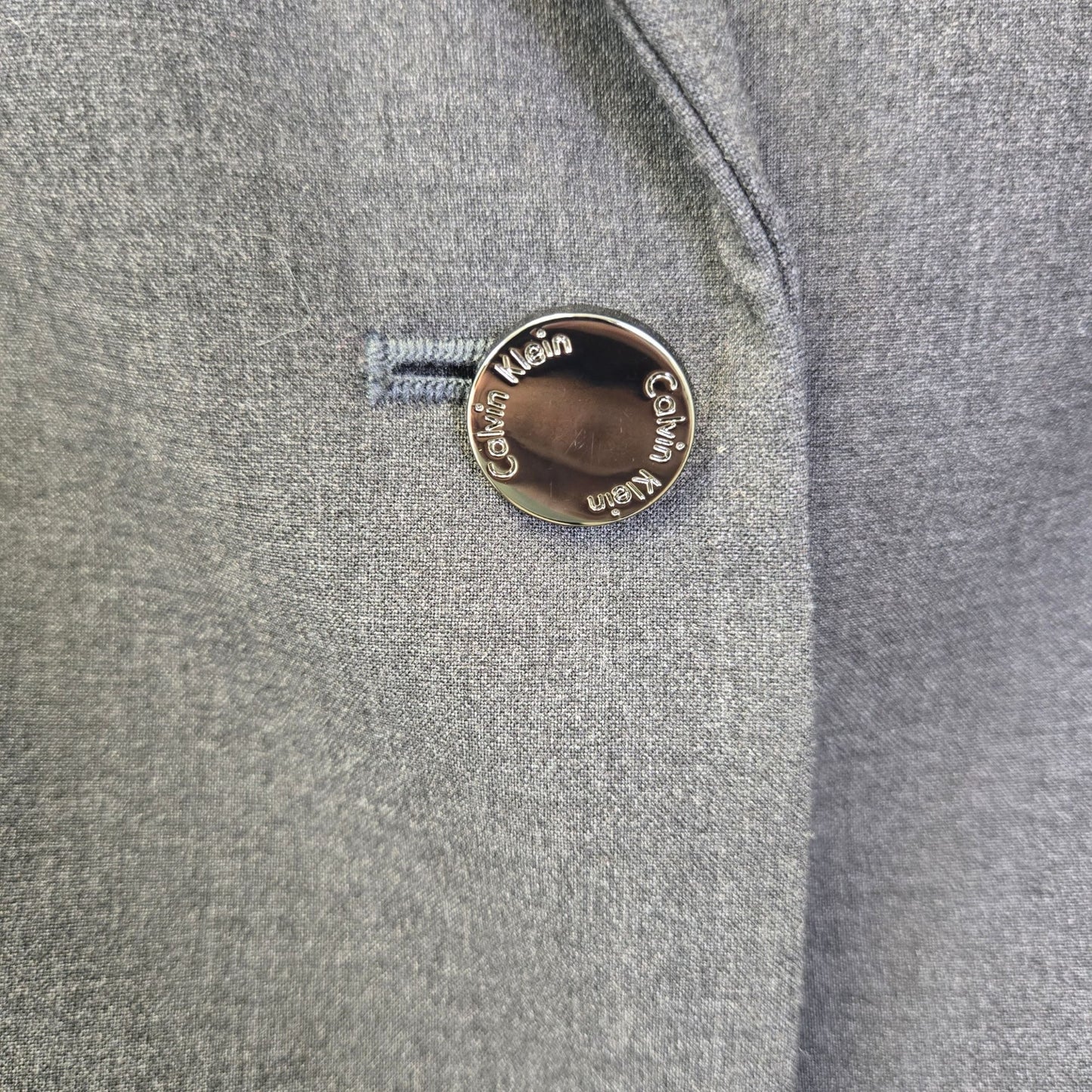 Calvin Klein Two Button Closure Dark Gray Blazer Jacket Size 12