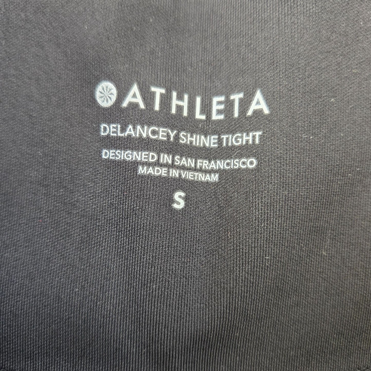 Athleta Delancey Shine Tight Mixed Media Vegan Leather Leggings Size Small