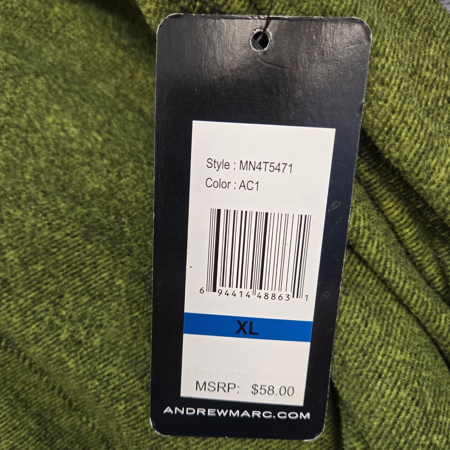 NWT Marc New York Soft Cowlneck Pullover Fleece Jacket Size XL