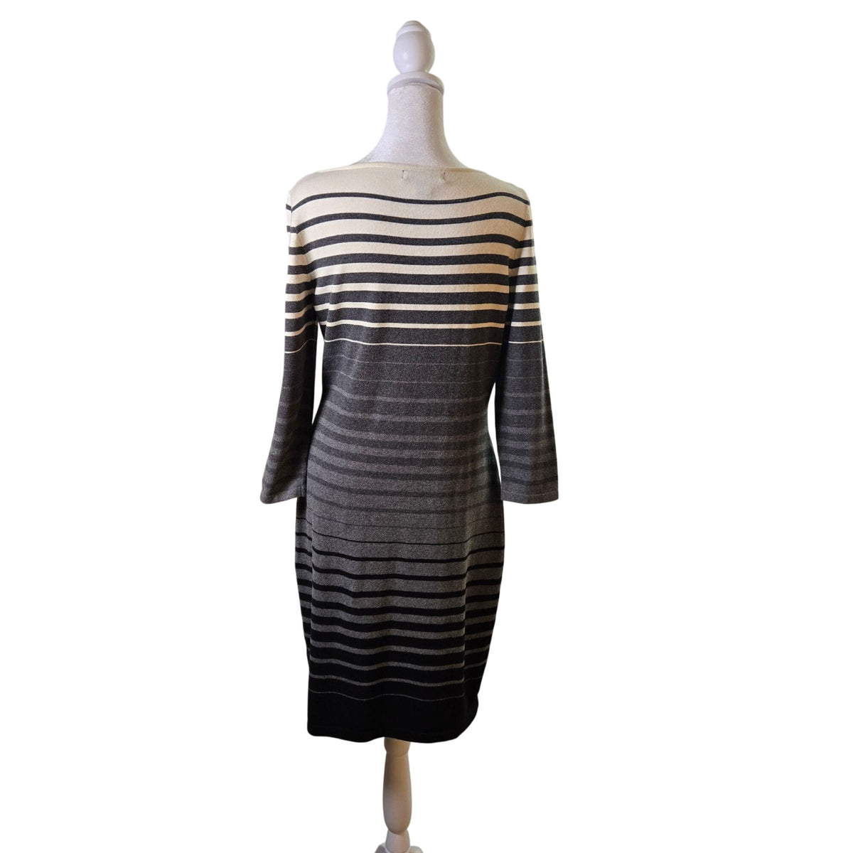 Lauren Ralph Lauren Cotton Blend Striped Sweater Dress Size Medium