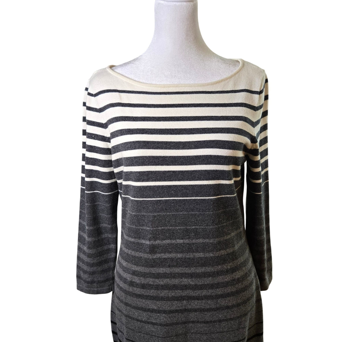 Lauren Ralph Lauren Cotton Blend Striped Sweater Dress Size Medium